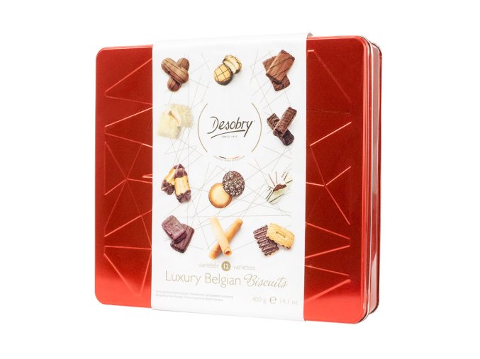 DESOBRY Sada belgických čokoládových sušenek RED STAR, 400g