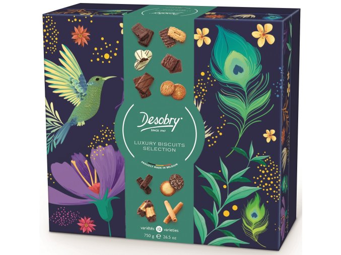 DESOBRY Sada belgických čokoládových sušenek Colibri, 750g
