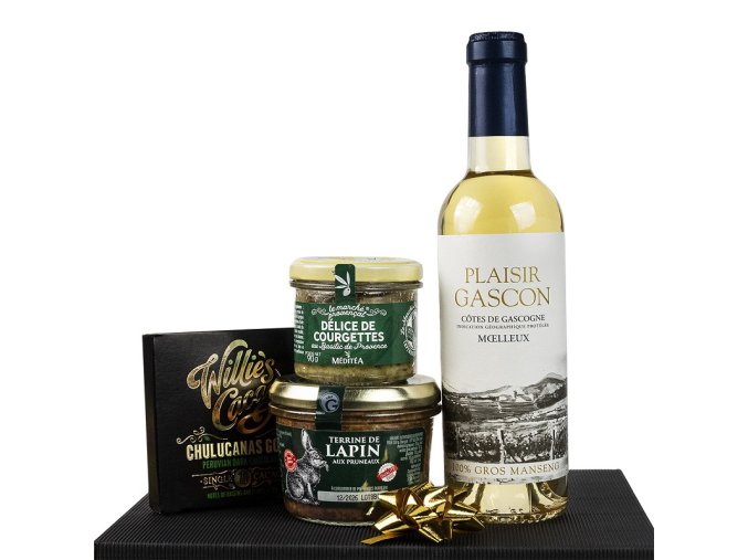 Gourmet Partners Dárkový koš "Degustační set" s bílým vínem