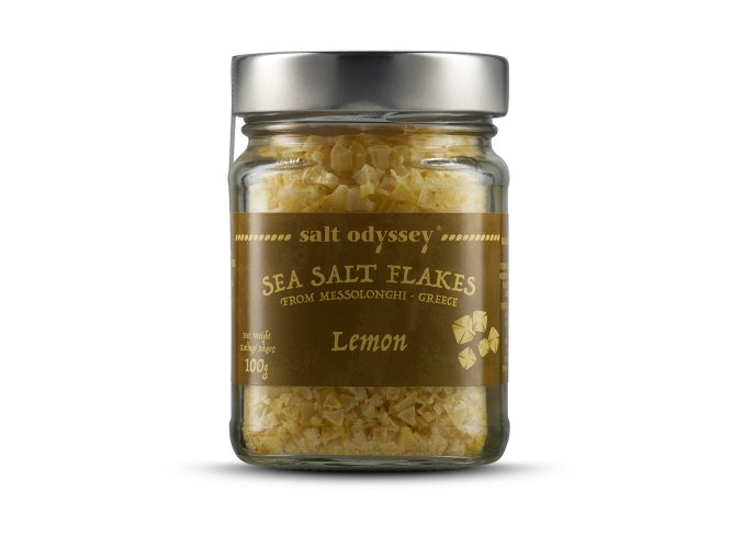 SALT ODYSSEY Mořská sůl ve vločkách  "CITRON", sklo 100g