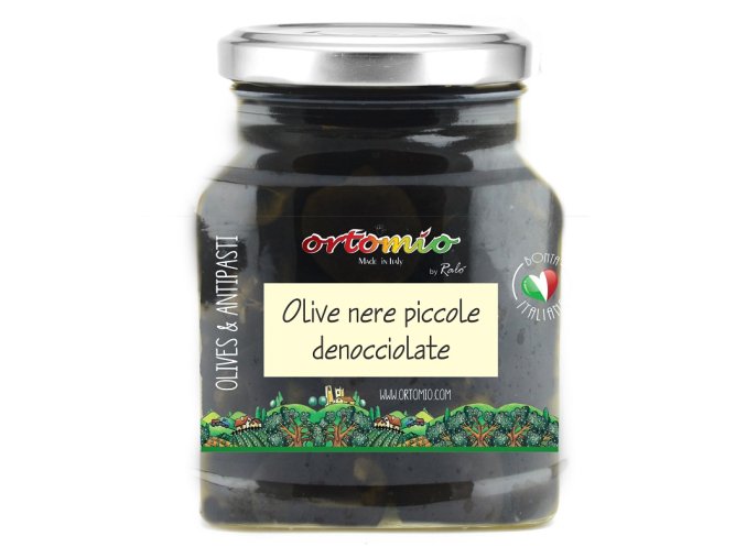 Ortomio Černé olivy bez pecky ve slaném nálevu, 314 ml/280 g
