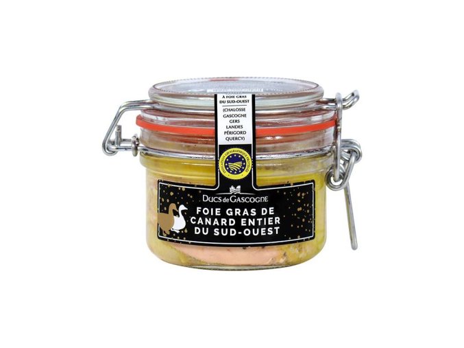 Ducs de Gascogne Kachní Foie Gras v celku (sklo), 125g