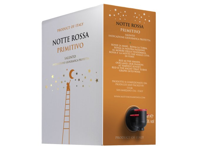 notte rossa primitivo salento igp bag in box 3l