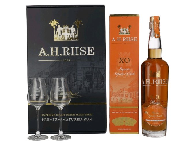 A.H.Riise XO Reserve Superior Cask 2 x sklenička, 40 , 0,7l