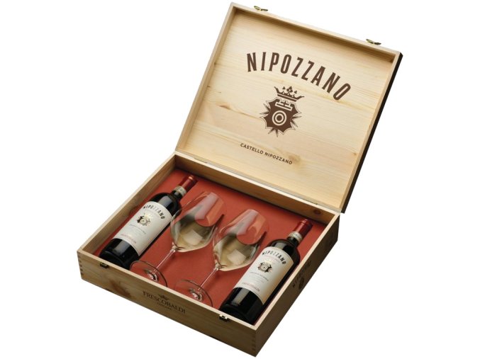 nipozzano chianti rufina riserva docg 2020 2 sklenice dreveny box 2x0 75l