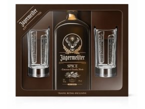 jagermeister spice cinnamon vanilla herbal liqueur 2 sklenicky gift box 25 1l