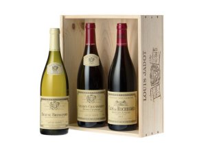 Dřevěná bedýnka na 3 lahve Louis Jadot