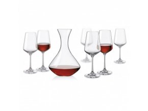 Sada sklenic a karafa - Sandra wine set, Crystalex, 7ks