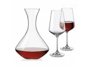 Sada sklenic a karafa - Sandra wine set, Crystalex, 3ks