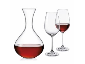 Sada sklenic a karafa Viola wine set, Crystalex, 3ks