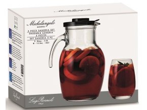 Sangria set, Michelangelo, Luigi Bormioli, 4+1ks