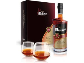 Malteco 20 YO + 2 skleničky, Gift box, 40 , 0,7l