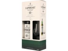 Laphroaig whisky 10 YO + sklenička, Gift box, 40 , 0,7l