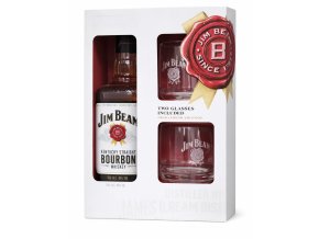 jim beam white 2 sklenicky gift box 40 0 7l