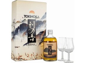 Tokinoka White whisky + 2x sklenička, dárková kazeta