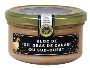 Kachní Foie Gras z regionu Gascogne v bloku (sklo), 130g