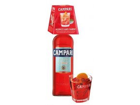 Campari Bitter Likér se skleničkou, 25%, 0,7l