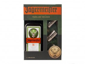 Jägermeister + 3x Metal Shot Cups, 35%, 1l