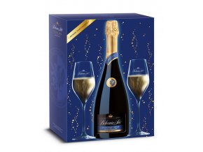 Bohemia Sekt Prestige brut + 2 skleničky, gift box, 0,75l