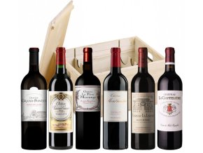 degustacni balicek bordeaux exclusive v drevene krabici 6x0 75l