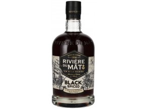 75490 riviere du mat black spiced flavored reunion rum 35 vol 0 70 l