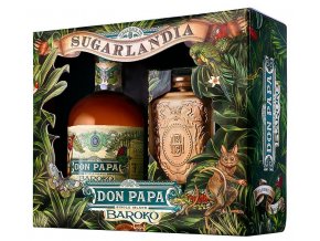 Don Papa Baroko & Hip Flask, Gift Box, 40%, 0,7l