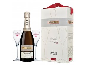 Piper Heidsieck Essentiel Blanc de Blancs Extra Brut + 2 skleničky, 0,75l