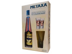 89648 metaxa 5 2 sklenicky gift box 38 0 7l