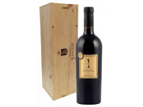 89707 masseria la volpe primitivo di manduria 2017 doc uno riserva 1 5l drevena kazeta