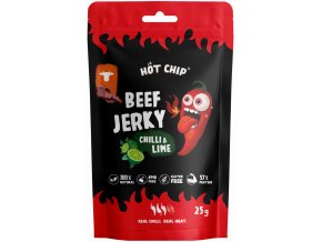 Hot Chip Hovězí jerky Chilli and Lime, 25g