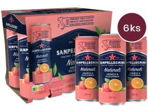 sanpellegrino arancia fico d india plech 6x0 33l