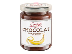Grashoff Tmavý čokoládový krém s banánem, sklo, 250g