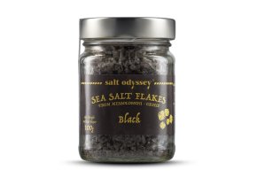SALT ODYSSEY Mořská sůl ve vločkách  "ČERNÁ", sklo 100g