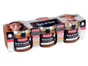 Arnaud Farmářské trio hrubozrnných paštik (terin) 3x90g