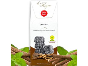 La Preziose Le Preziose želatinové bonbóny s ovocnou  šťávou z kalabrijské lékořice, 200g