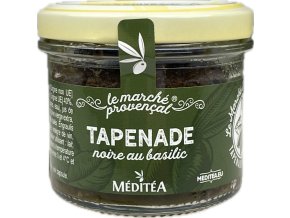 Meditea Tapenáda z černých oliv s bazalkou, sklo 90g