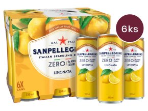 sanpellegrino zero limonata plech citron plech 6x0 33l