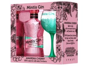 mintis gin amarena darkove baleni se sklenickou 41 8 0 75l