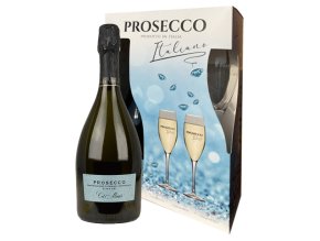 prosecco col monier extra dry darkove baleni s 2 sklenickami 0 75l