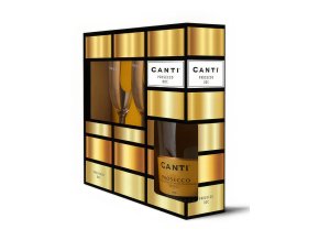 prosecco canti spumante extra dry 2 sklenice gift box 0 75l