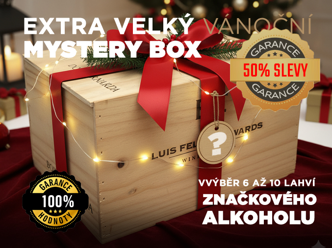 Extra velký vánoční MYSTERY BOX (6 až 10 lahví značkového alkoholu)