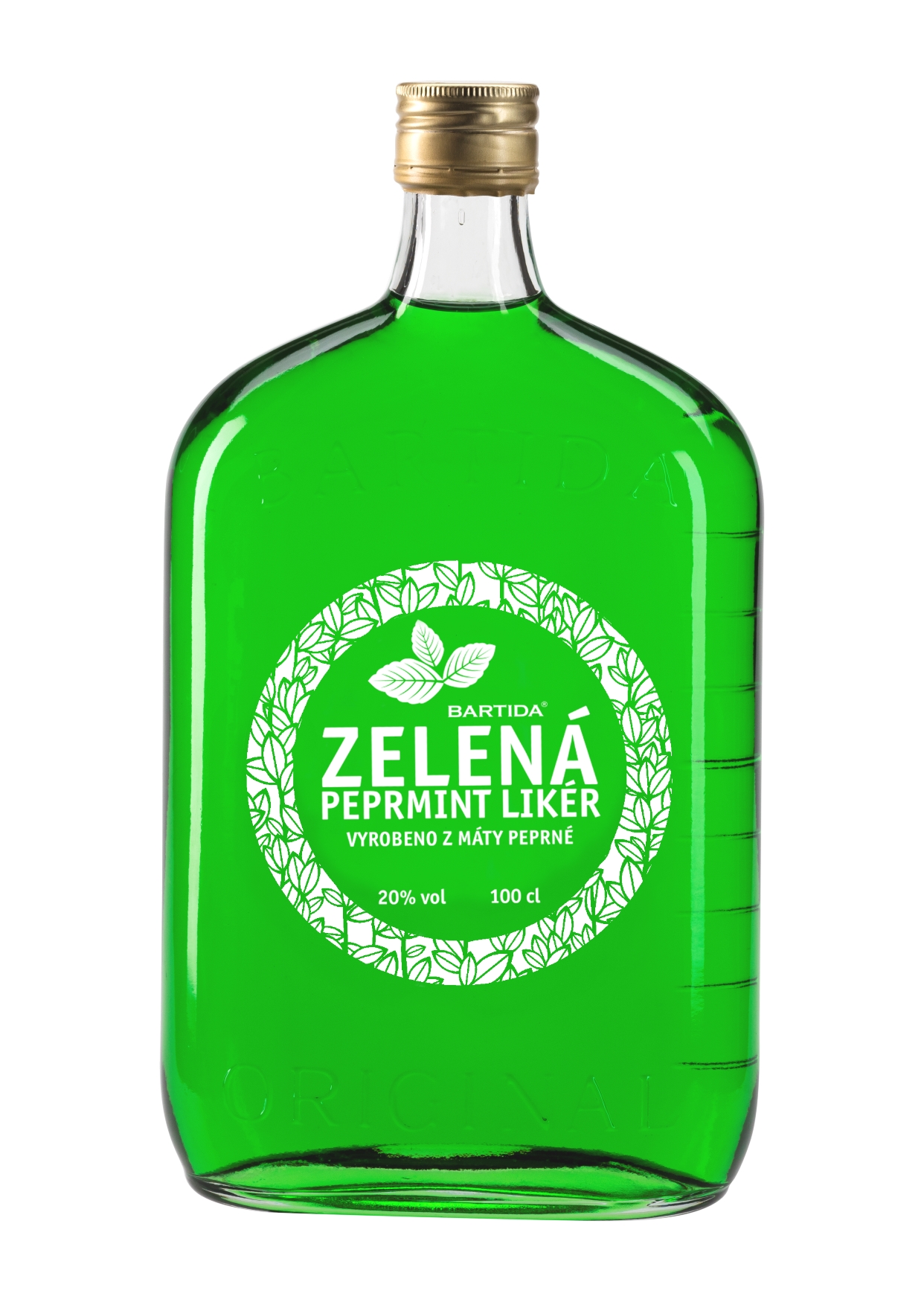 Bartida - Zelená Peprmint Likér, 20%, 1l