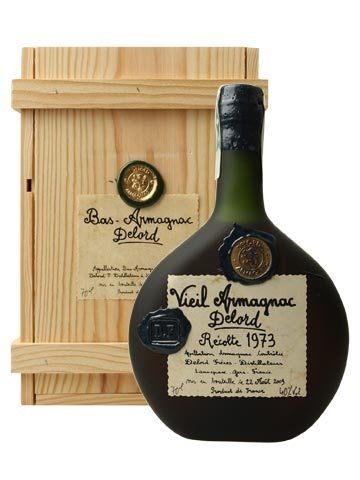 ARMAGNAC DELORD MILLÉSIMÉS 1973 40% 0,7 (Dřevěný obal)