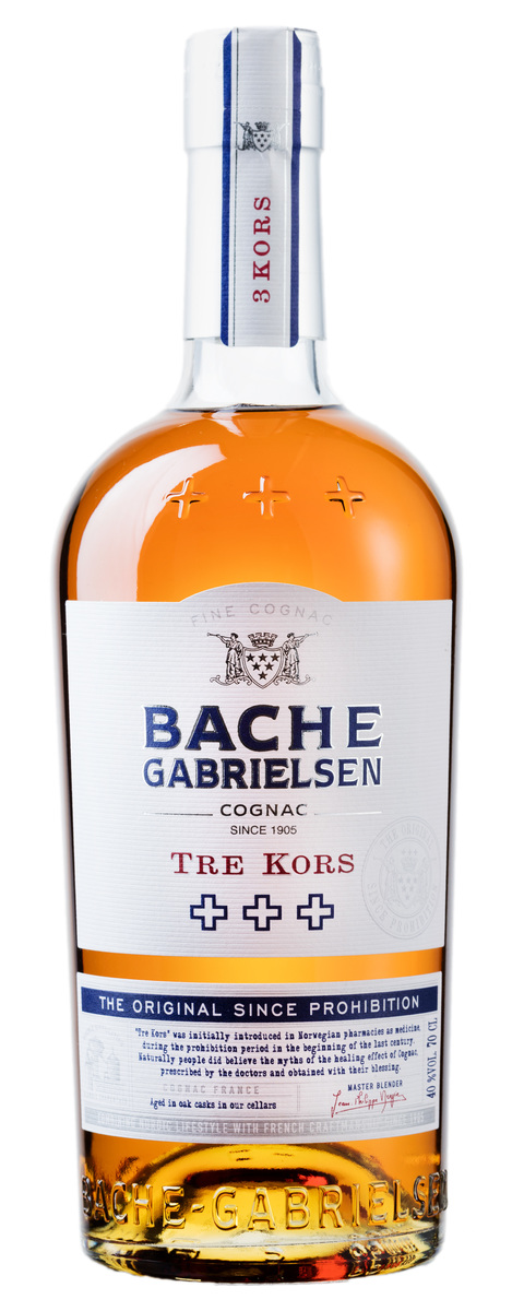 Cognac Bache Gabrielsen 3 KORS, 40%, 0,7l (holá lahev)