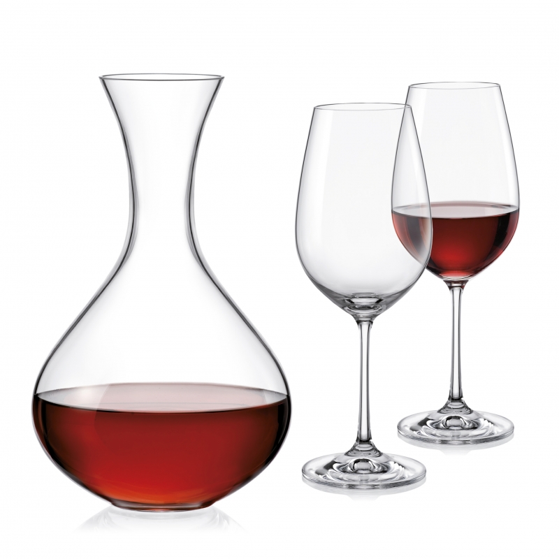 Sada sklenic a karafa - Viola wine set, Crystalex, 3ks