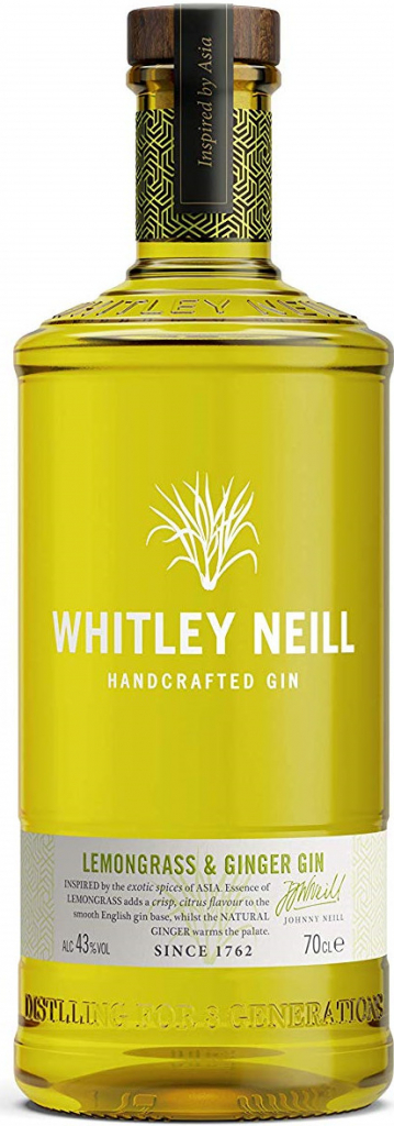 GIN WHITLEY NEILL lemongrass&ginger 43% 0,7l (holá láhev)