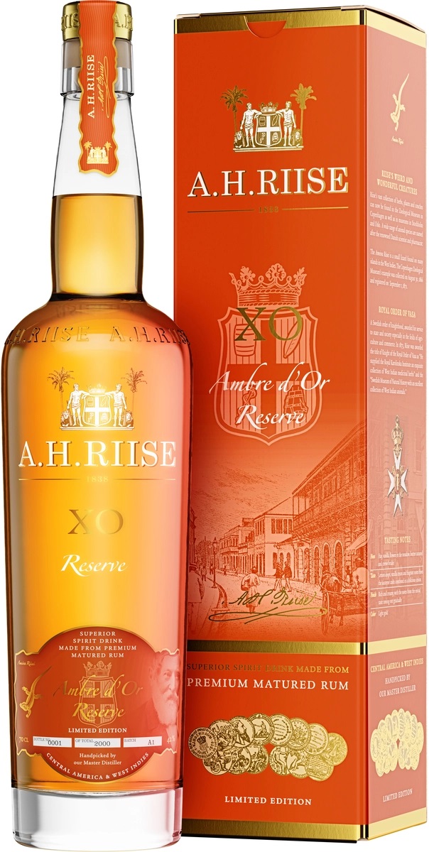 A. H. Riise XO Ambre d`Or Reserve 42% 0,7 l (holá láhev)