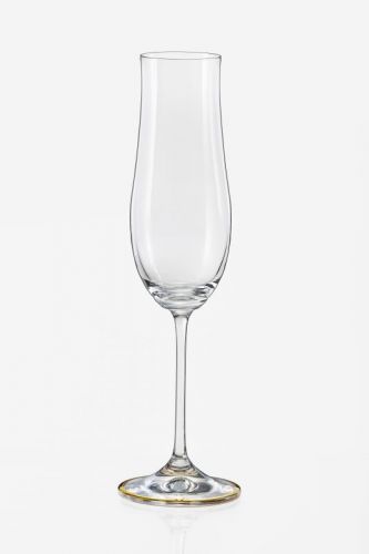 Crystalex Sklenice na šumivé víno Attimo s dekorací, Crystalex, 180ml, 6ks