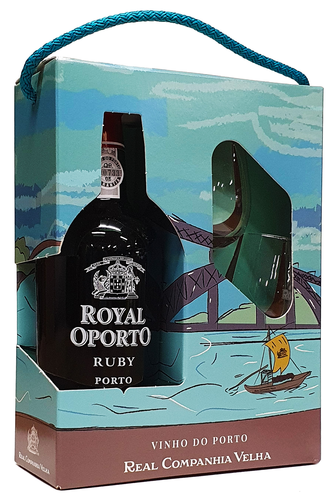 Real Companhia Velha Royal Oporto Ruby - dárkové balení se skleničkami, 0,75l
