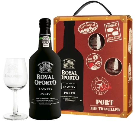 Real Companhia Velha Royal Oporto Tawny Traveller box + 2 skleničky, 0,75l